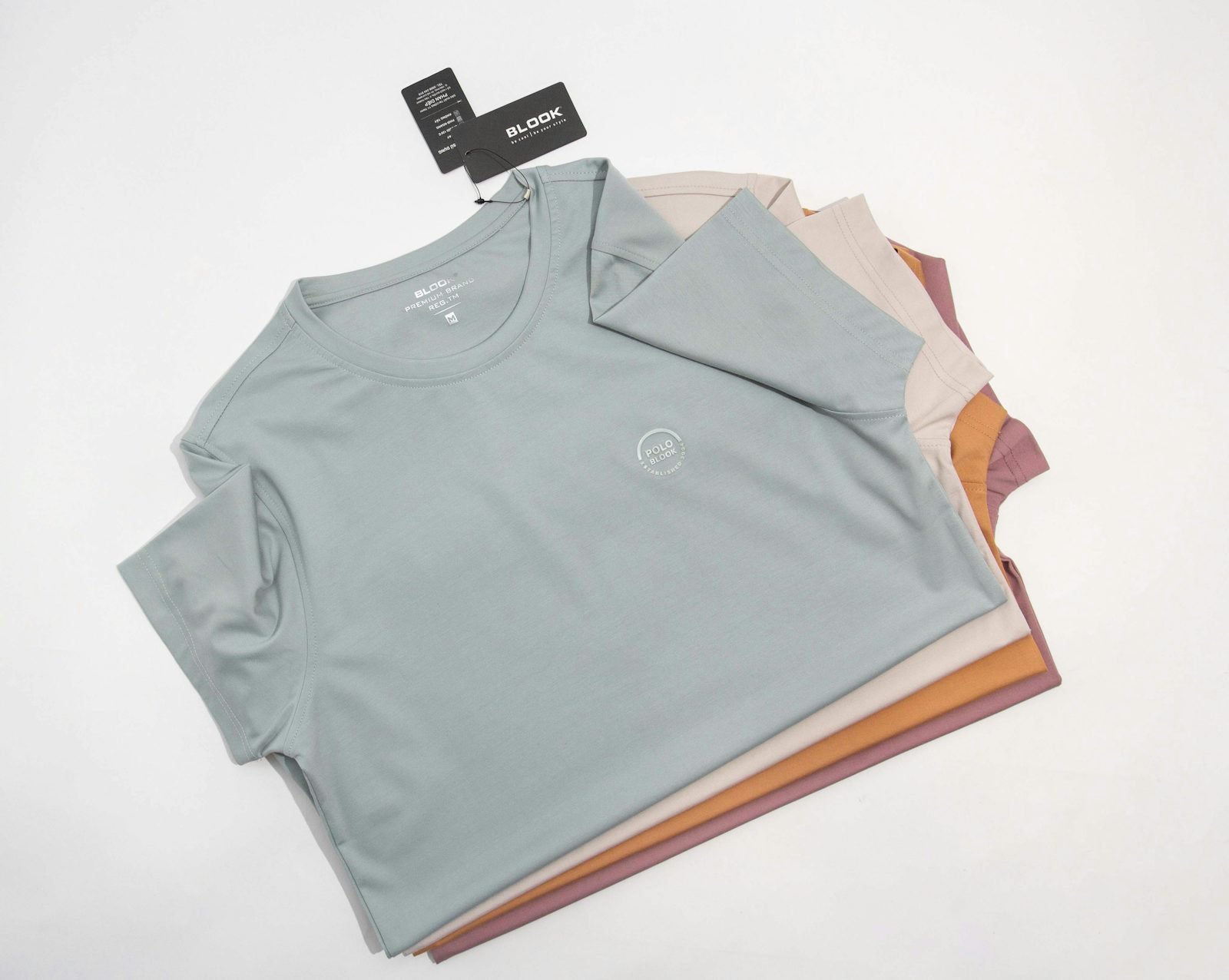 Folded corporate branded t-shirts