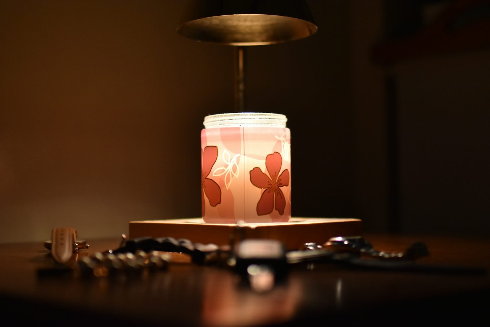 Lit candle for wellness and self-care corporate gifting